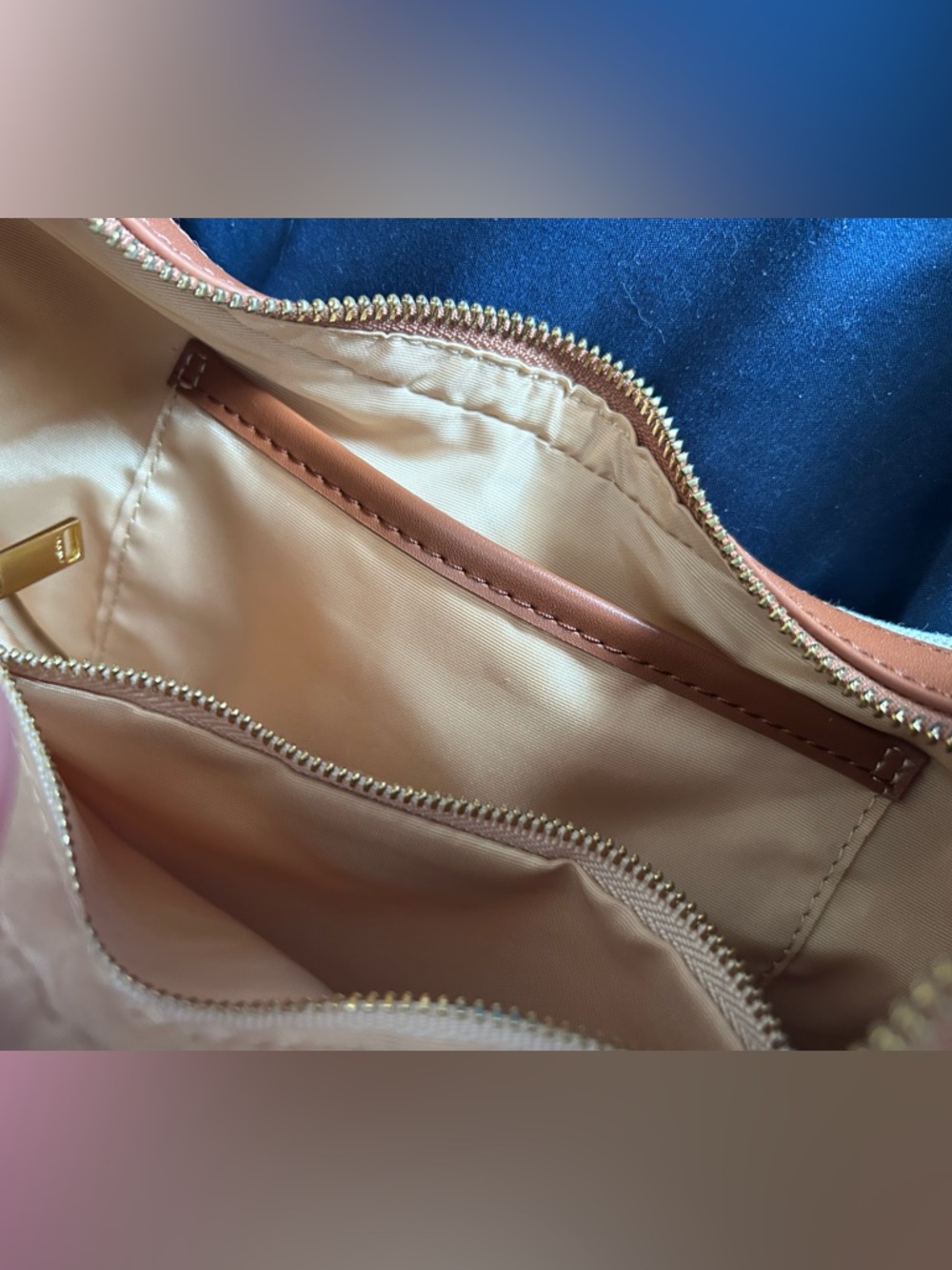 JW PEI Brown and Cream Handbag Boho Shoulder Purse EUC - Picture 9 of 11